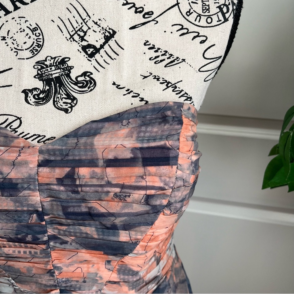 Bcbgeneration Strapless Smock Back Watercolor Dre… - image 2